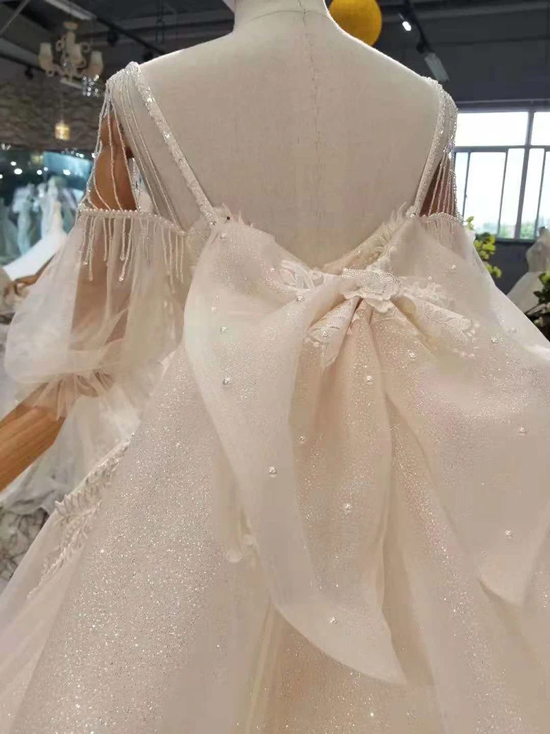 LSS402 съемные Свадебные платья со шлейфом с большим бантом на тонких бретелях свадебное платье со съемным шлейфом сзади Свадебное платье невесты