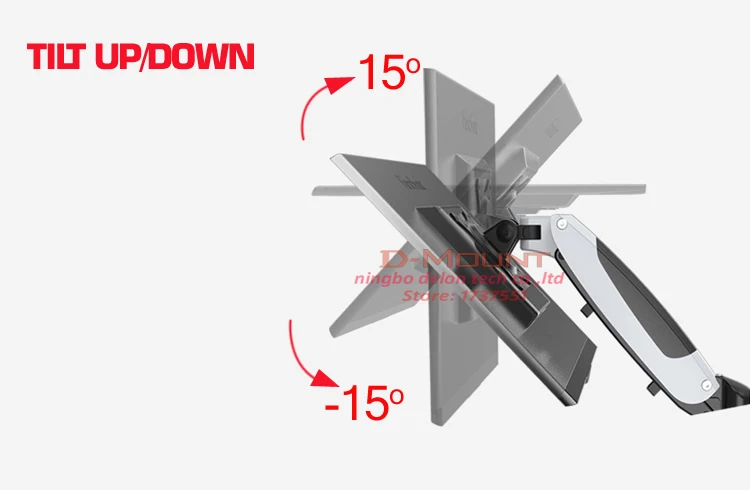 DL-GST112W ТВ настенное крепление 13-4" 9-20 кг ЖК-монитор держатель газовая пружина свободный подъемный поворотный растягивающийся стенд длинный Кронштейн для ТВ arm