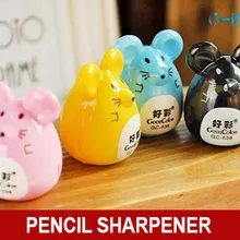20 шт./лот милая маленькая точилка для карандашей, точилка для карандашей с мультяшными мышками