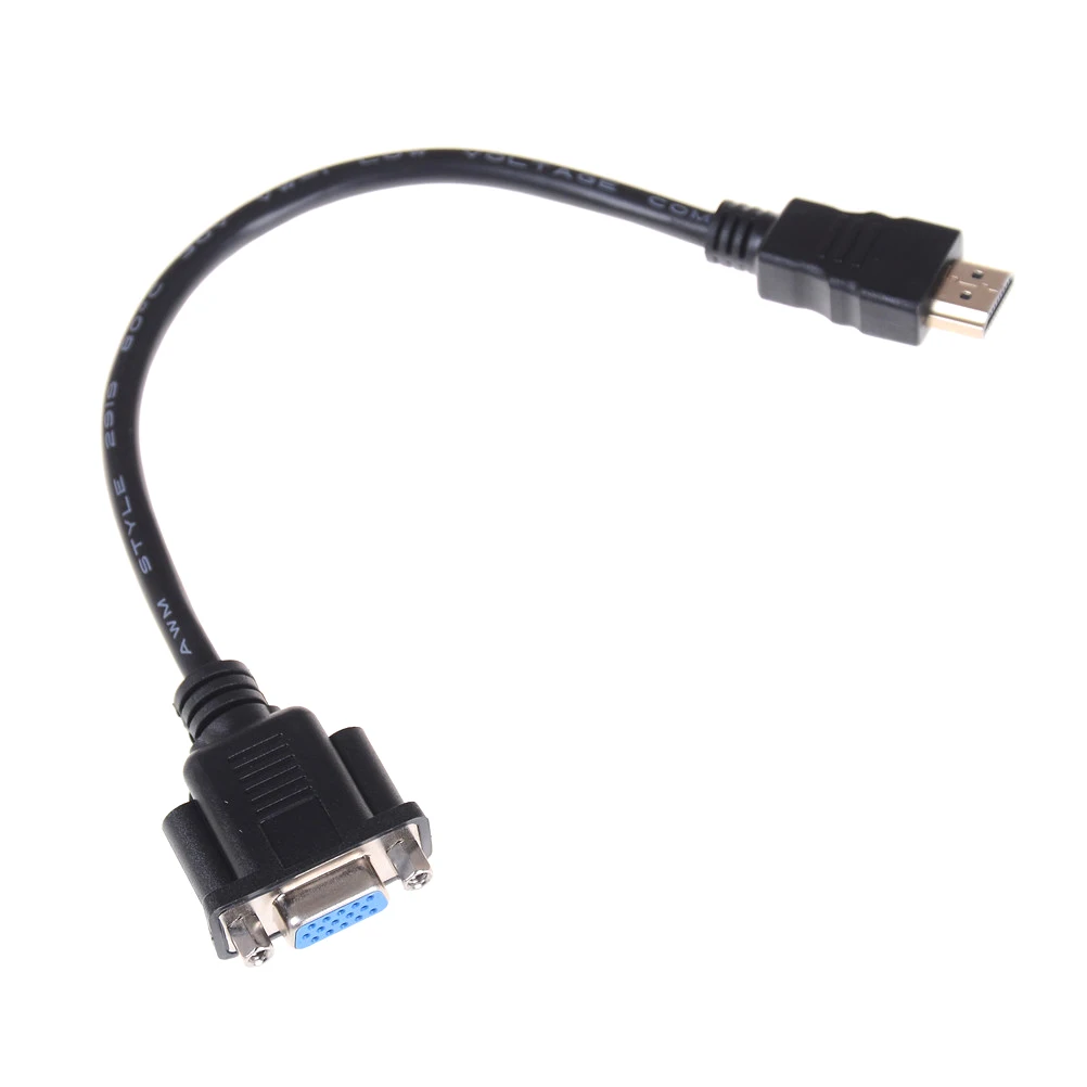 30 см HDMI Male to VGA d sub 15 Pin Женский конвертер видеоадаптера кабель 340 МГц 10 2 Гбит/с шнур
