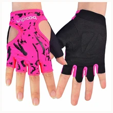 Горячие BOODUN 1 пара Тренажерный зал Бодибилдинг тренировочные Фитнес Перчатки спортивные Тяжелая атлетика Нескользящие перчатки для женщин yog