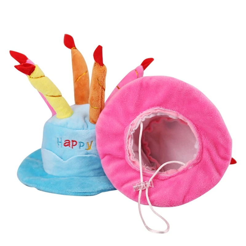 Pet Головные уборы для собак шапки Симпатичные шапки ко дню рождения для кошек и собак с свечи для торта дизайн с днем рождения декоративный воротник банданы шарфы