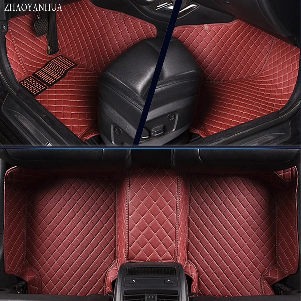 

ZHAOYANHUA Car floor mats Case for Mercedes Benz A C200 E260 CL CLA G GLK300 ML S350/400 leather Anti-slip car-styling carpet li