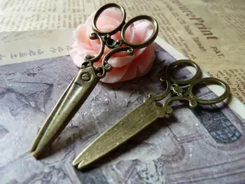 

20Pcs Antique Bronze Scissors Charm DIY Jewelry Making