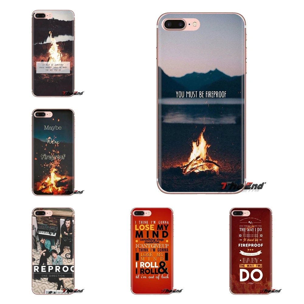For LG Spirit Motorola Moto X4 E4 E5 G5 G5S G6 Z Z2 Z3 G2 G3 C Play Plus Mini Phone Skin Cover Fireproof One Direction 1D lyrics |