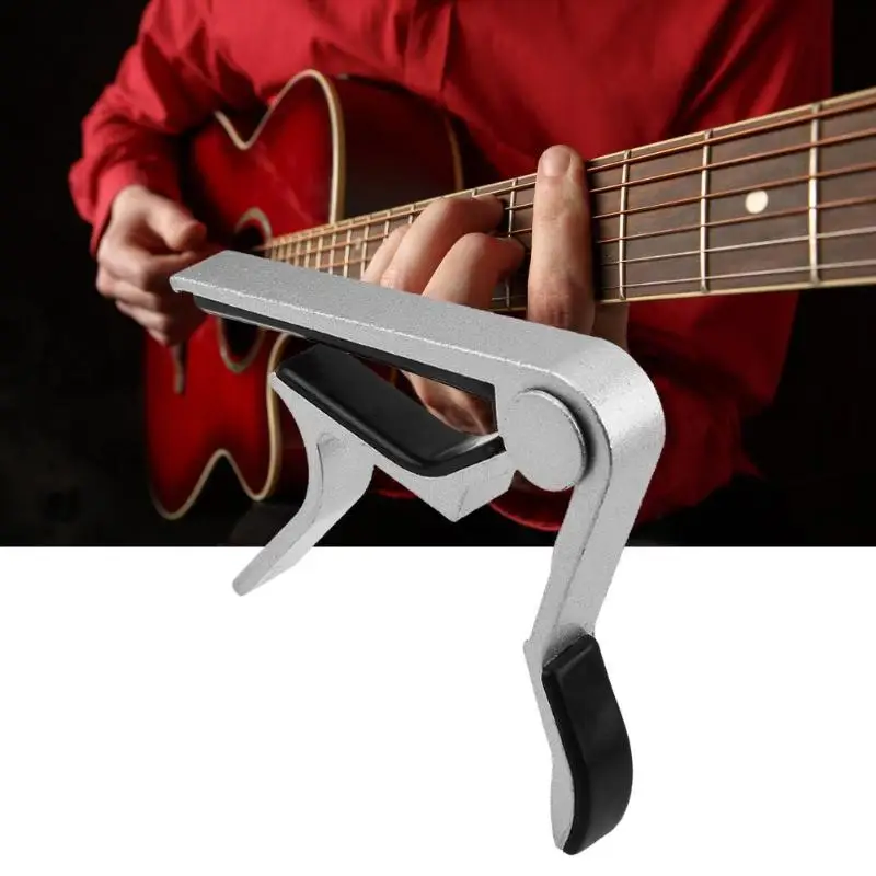 Аксессуары для гитары Алюминий сплава гитарный тюнер зажим Профессиональный Ключ Запуска Капо для акустической электромузыкальных