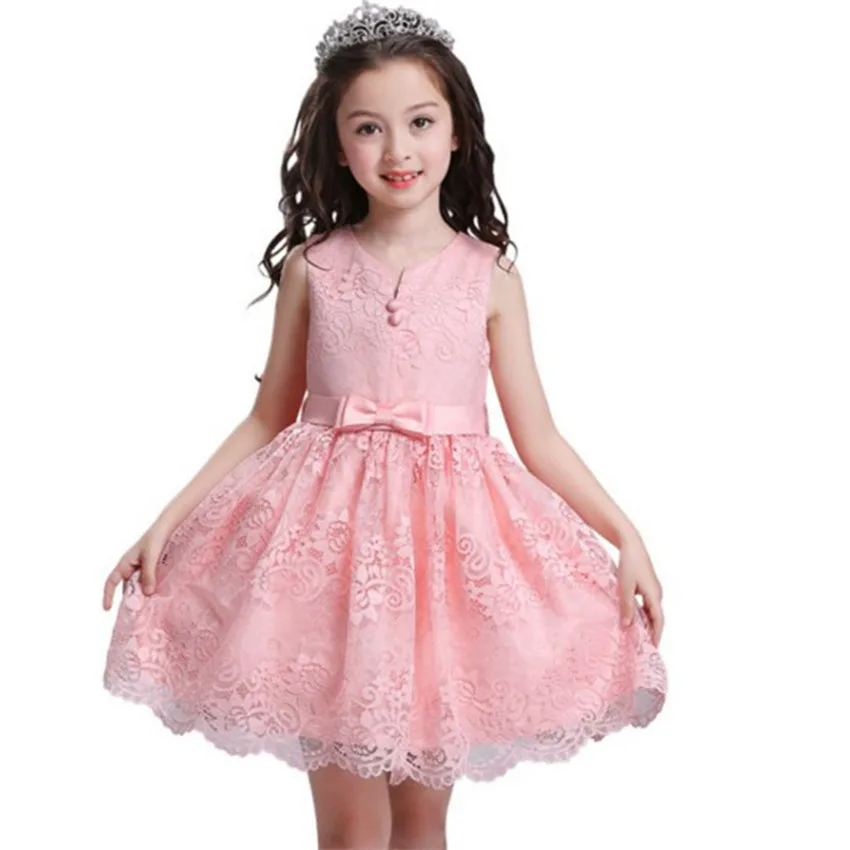 

Girls Dress Mesh Pearls Children Wedding Party Dresses Kids Evening Ball Gowns Formal Baby Frocks Kids Dresses for Flower Girl