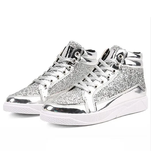 Mens silver sneakers Outlet