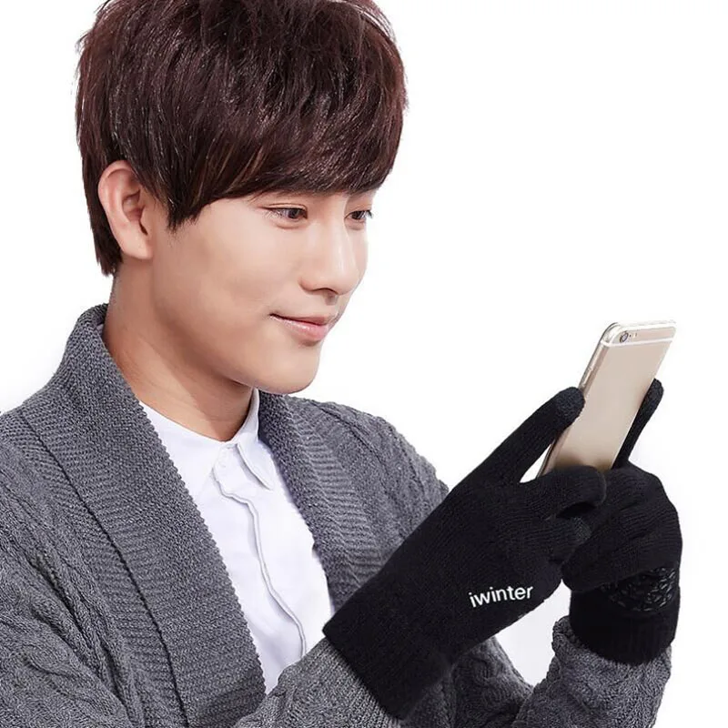 

BING YUAN HAO XUAN Colorful Knitted Glove Smartphone Using Gloves Women Men Warm Winter Gloves Driving Gloves