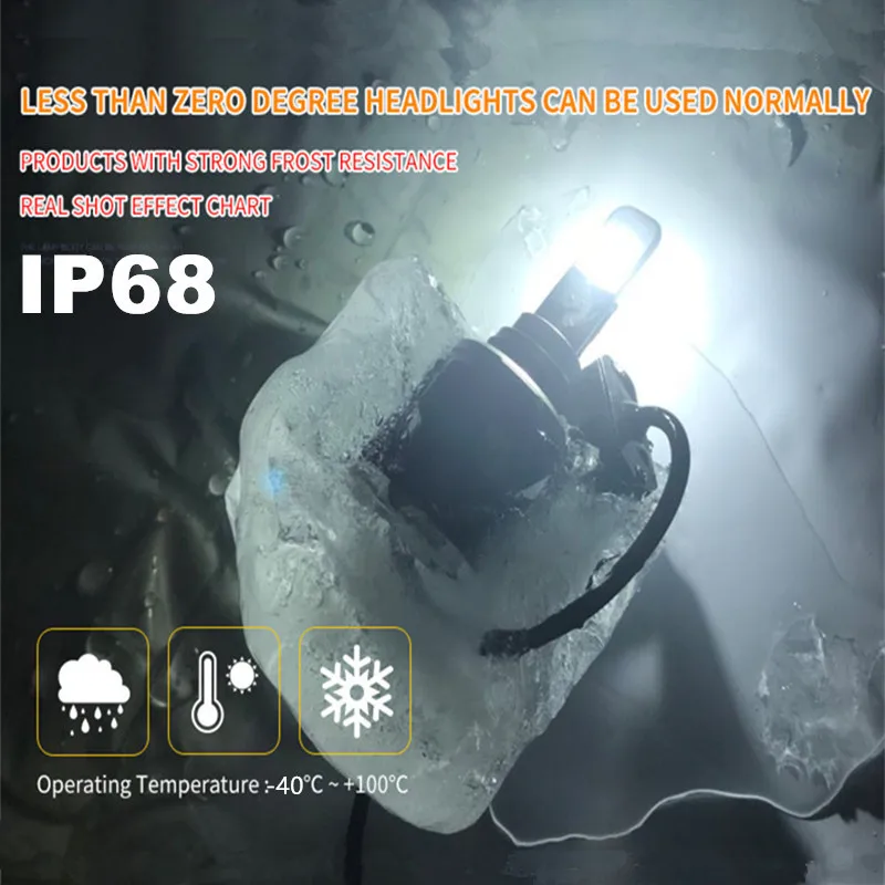  INLONG H7 Car LED Headlight Bulb H4 H11 H8 9005 9006 HB4 D4S D2S D1S Original XHP70 Chips 15600LM A - 32998309478
