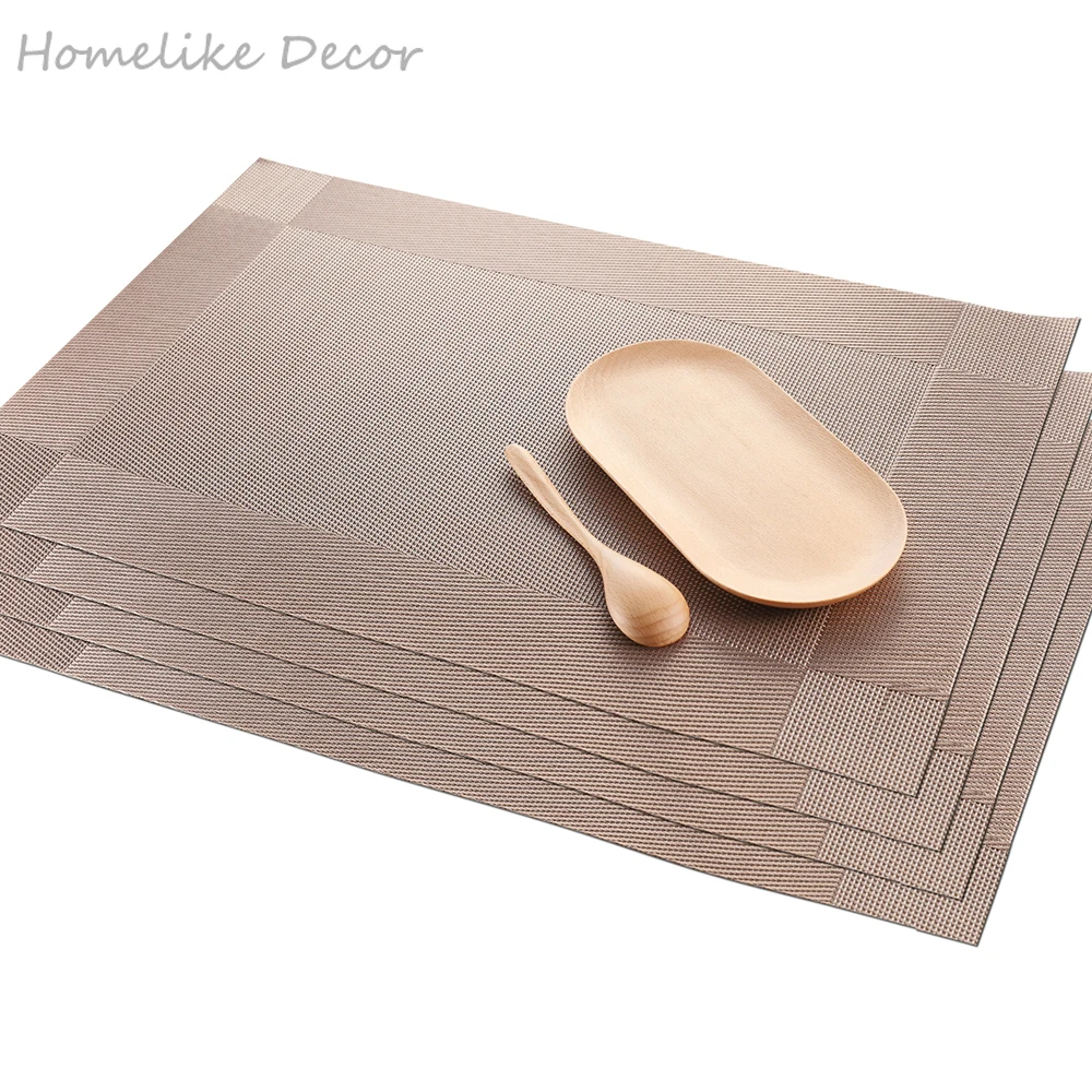 

4pcs/lot European Placemats Table Mat Waterproof Tablecloth Coasters Pads Napkin Heat Insulation Table Pads 45x30cm