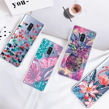 Прозрачный силиконовый чехол с узором чехол для телефона для samsung A10 A20 A30 A40 A50 A60 A70 M10 M20 M30 S9 плюс Сияющий с мультипликационным принтом в виде ракушки