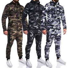 ZOGAA 2018 new Mens Tracksuit Casual Sport Camouflage Tracksuits Hoodies and Sport Pants Casual Tracksuitr Hoodie for Mens