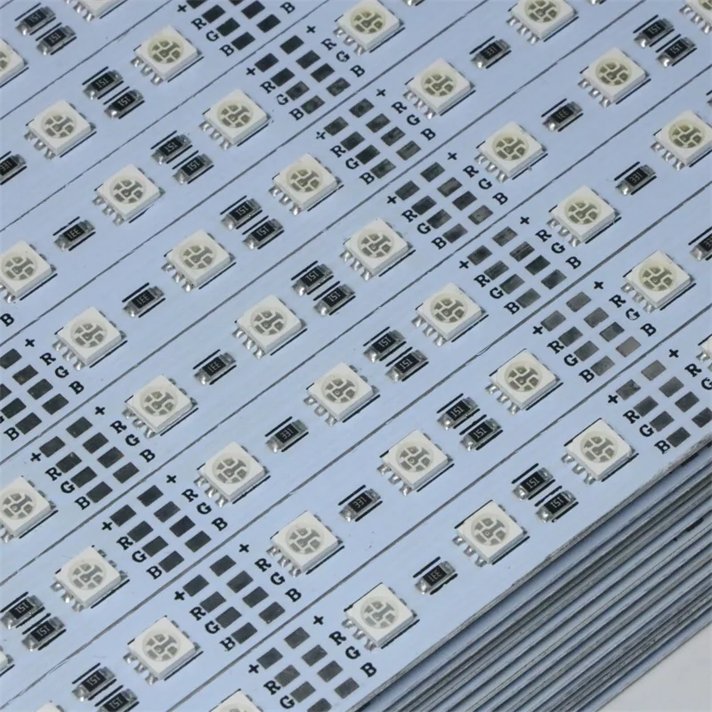 SZYOUMY светодиодный свет шкафа Алюминий PCB светодиодный фонарь шест ювелирные изделия легкие жесткие ленты SMD 5050 Светодиодный жесткой полосы RGB 60 светодиодный/м