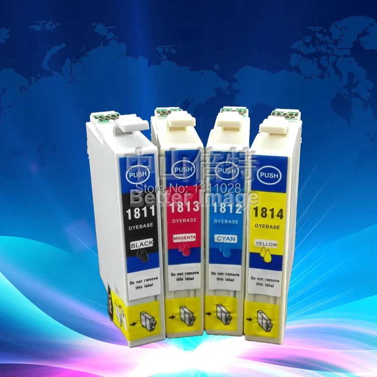 

INK WAY 20PCS 5SETS T1811 T1812 T1813 T1814 compatible ink cartridge for T1811 - T1814 for EP XP30 XP102 XP202 XP305 XP405