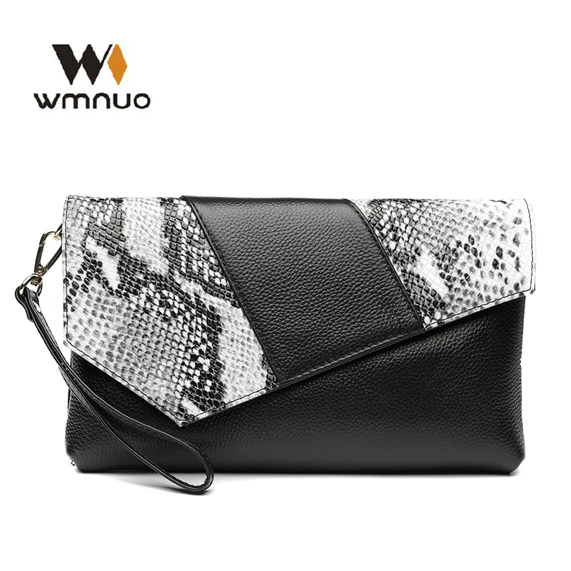 

Wmnuo Brand 2019 Crossbody Bag Women Serpentine Messenger Shoulder Bag Cow Leather Ladies Party Bag Female Clutch Wallet