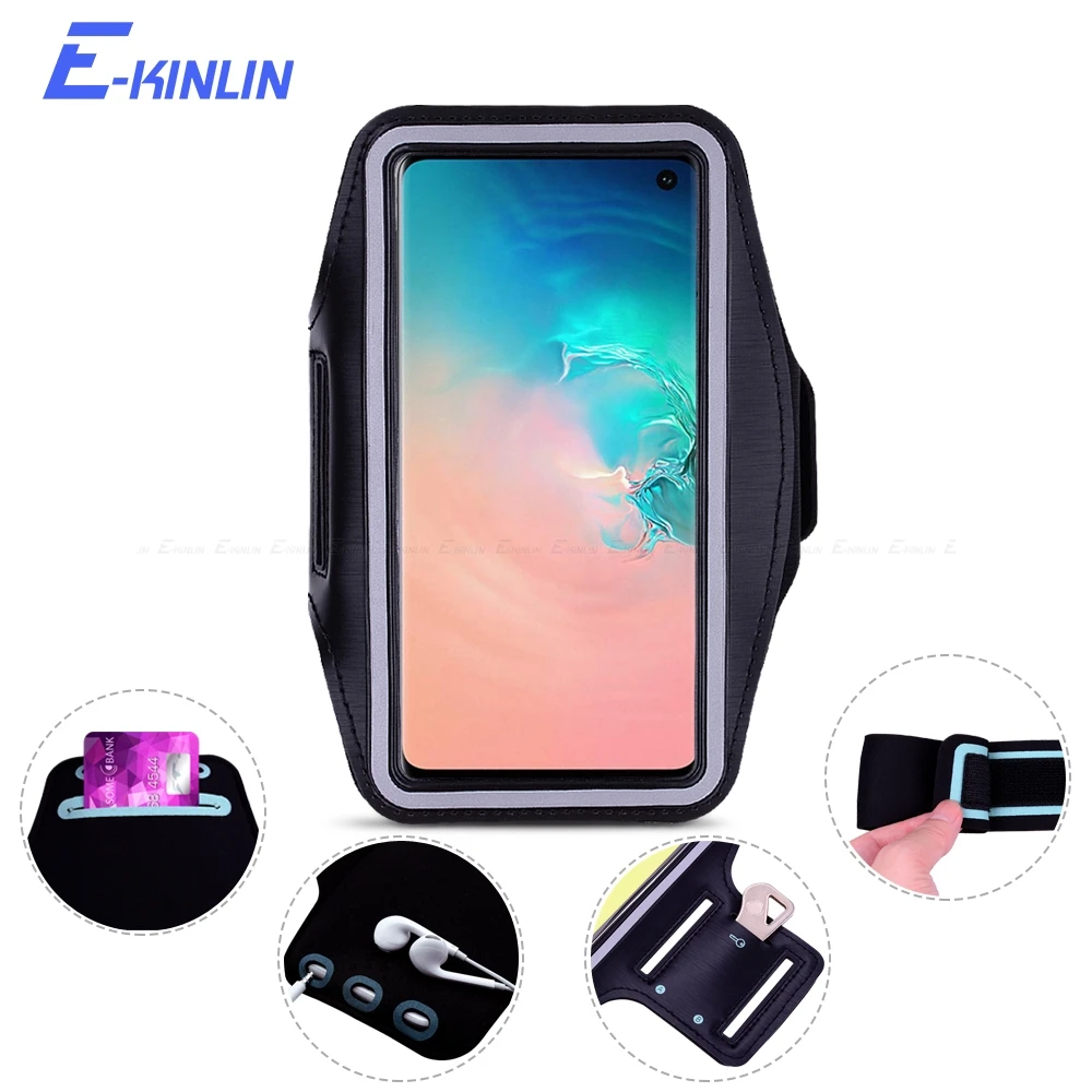 الذراع الفرقة غطاء حقيبة لهاتف سامسونج غالاكسي S10e S10 5G S9 S8 S7 S6 حافة زائد ملاحظة 9 8 5 الرياضة رياضة الجري حامل هاتف حقيبة الحقيبة
