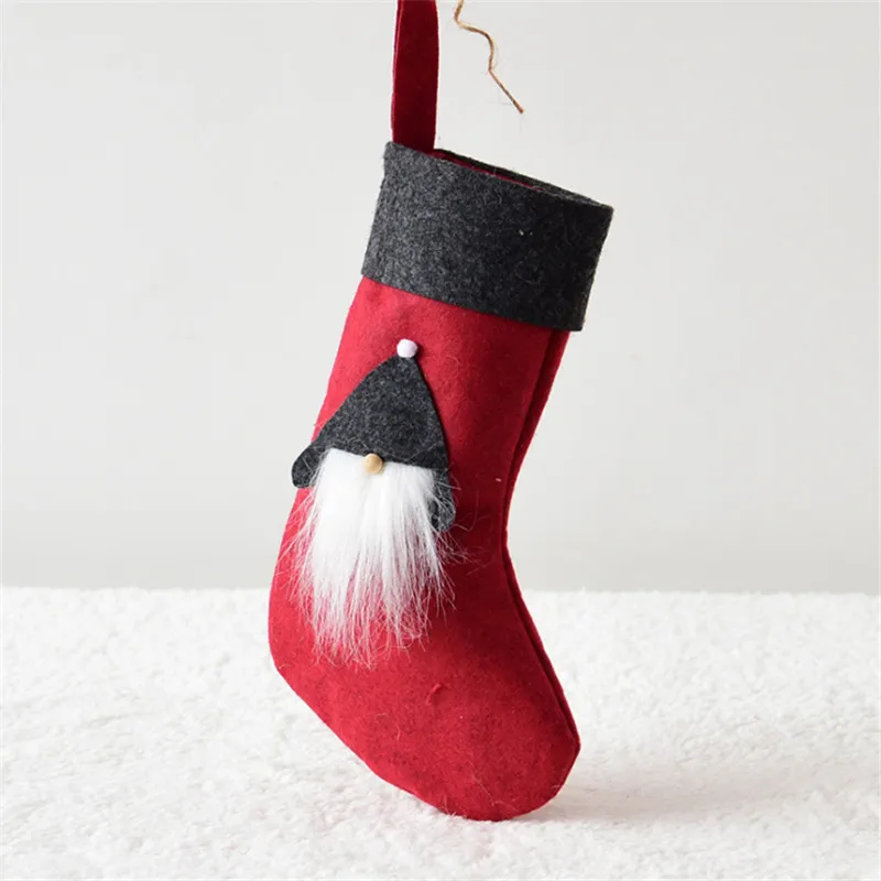 Christmas Stockings Style1 Santa Claus Sock Gift Kids Candy Bag Xmas Noel Decoration Home Tree Ornaments XMAS Pendants | Дом и сад