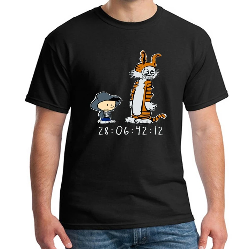 

Calvin and Hobbes print t-shirts men and women short sleeve T-shirt tiger dream 2019 men casual Top clothes NN