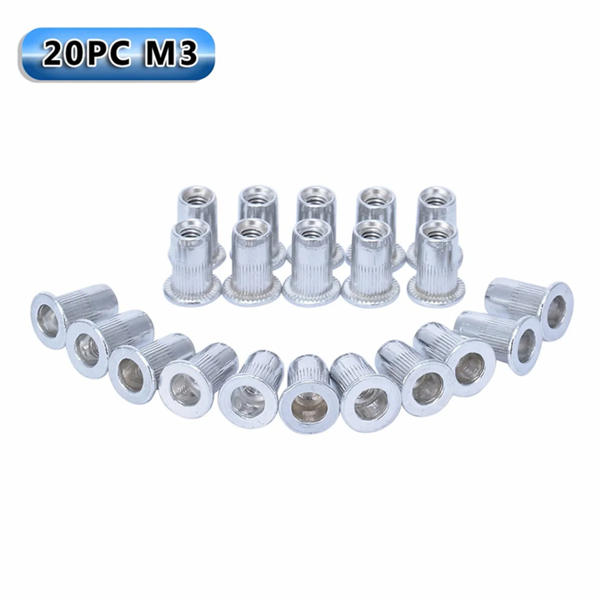 106Pcs Auto Threaded Nut Riveter M3 M4 M5 M6 M8 Threaded Rivet Nut Inserts Mayitr Nutsert Tool Kit