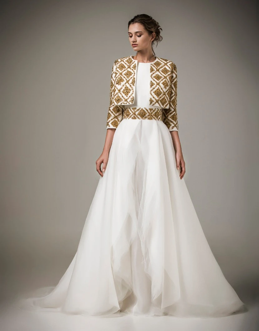 beaded jacket evening wear