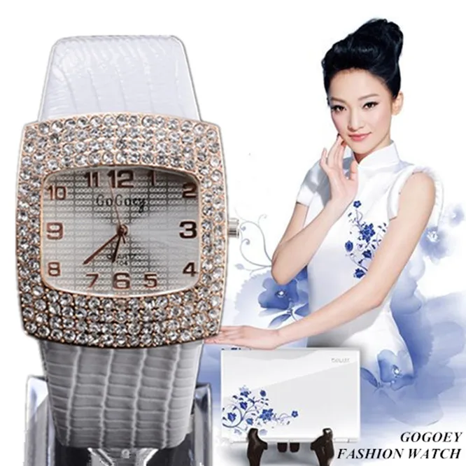 Женские кварцевые наручные часы с кристаллами и искусственной кожей|reloj fashion|reloj