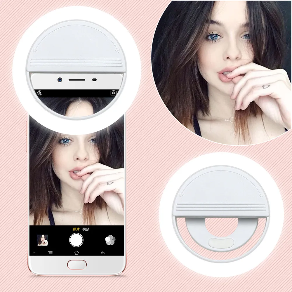 2019 LED Selfie Flash Light LED Fill Light Selfie Ring Light 250mAh USB