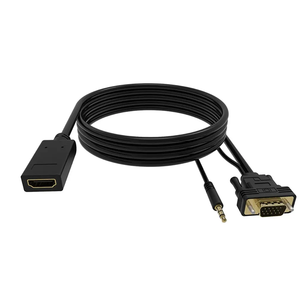 VGA мужчина к HDMI Женский конвертер адаптер кабель с аудио выход адаптер VGA HDMI для ПК ноутбук HDTV проектор