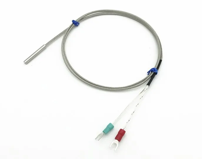 5pcs/lot PT100 K E Type 2 wires RTD 4*30MM temperature sensor probe