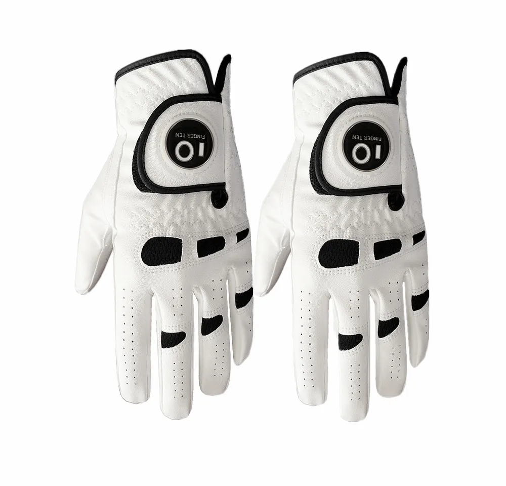 Finger Ten Men's Golf Gloves With Ball Marker Value 2 Left Hand Right