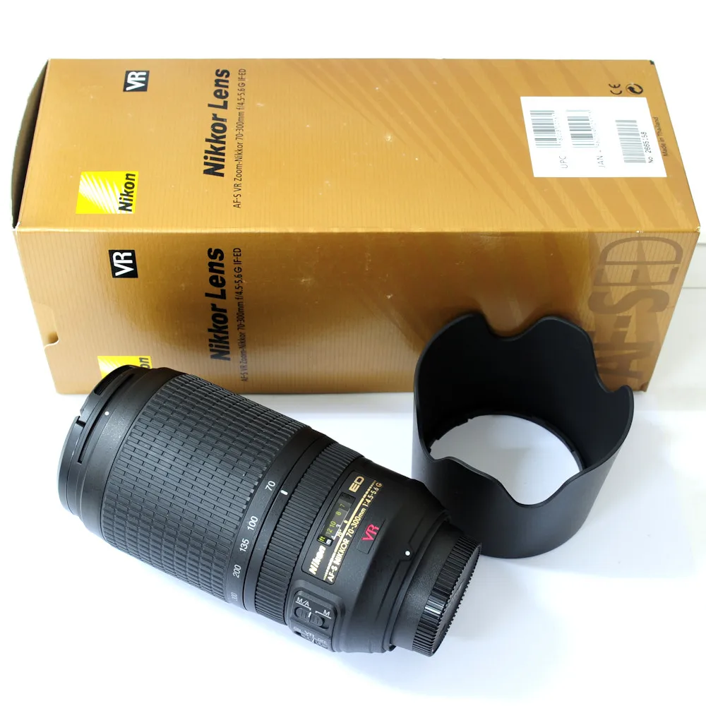 Nikon зумом AF-S 70-300mm f/4,5-5,6G IF-ED Очки виртуальной реальности VR автофокусом объектив для Nikon D850 D750 D810 D7500 D7200 D7100 D5600 D5500 D5300 D3400