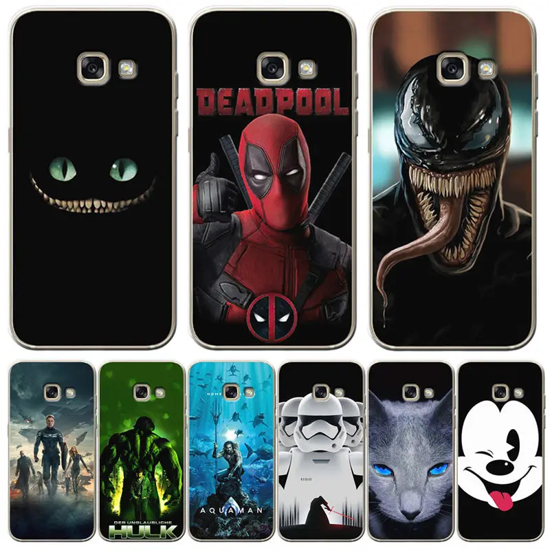 

Luxury Marvel Deadpool venom For Samsung Galaxy A9 A8 A7 A6 A5 A3 2016 2017 2018 Cover Case Silicone Funda Coque Capinha Etui