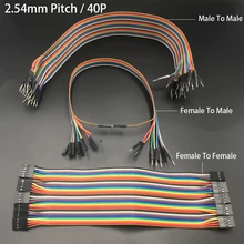 10 см 20 см 30 см Длина 40 P 40 шпильки мужской женский 2,54 мм Шаг олово медь разъем аудио Dupont тестовая линия кабель Перемычка провода пара