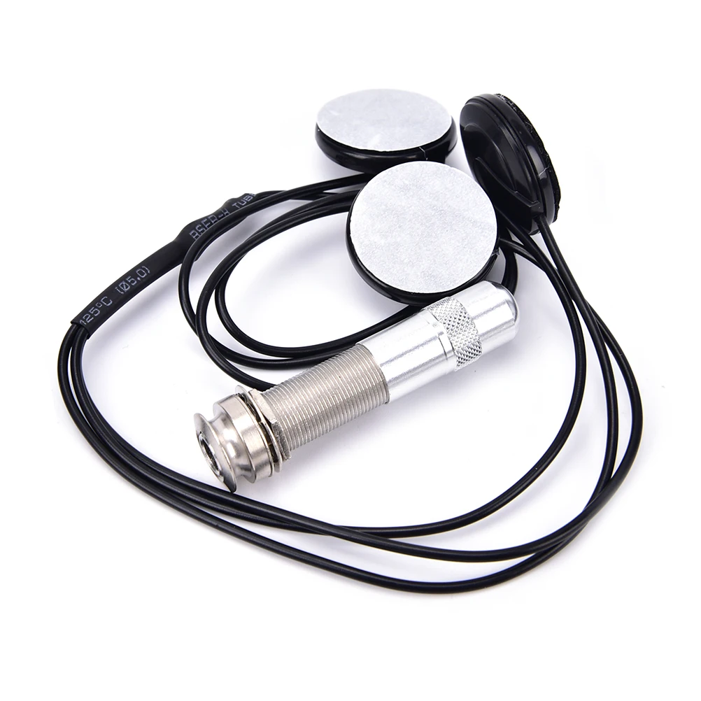 1pc Universal 6.35mm Pickup Piezo 3 Transducer For Acoustic Guitar Ukulele Mandolin