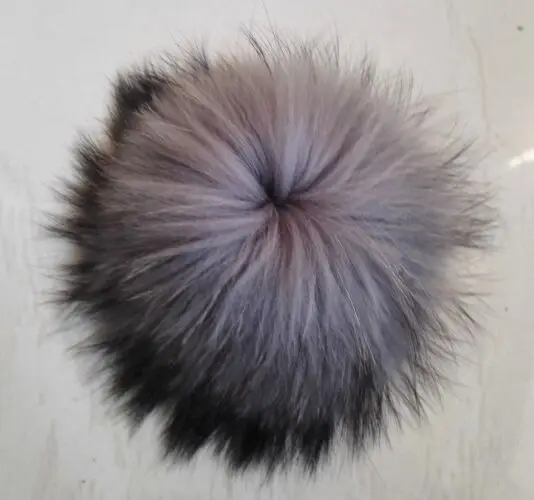 gray Красочный 15 см Натуральный мех pom для трикотажные Skullies шапочки шапки Шапки Сумки натуральная Мех животных мяч для брелок одежды аксессуар - Цвет: gray