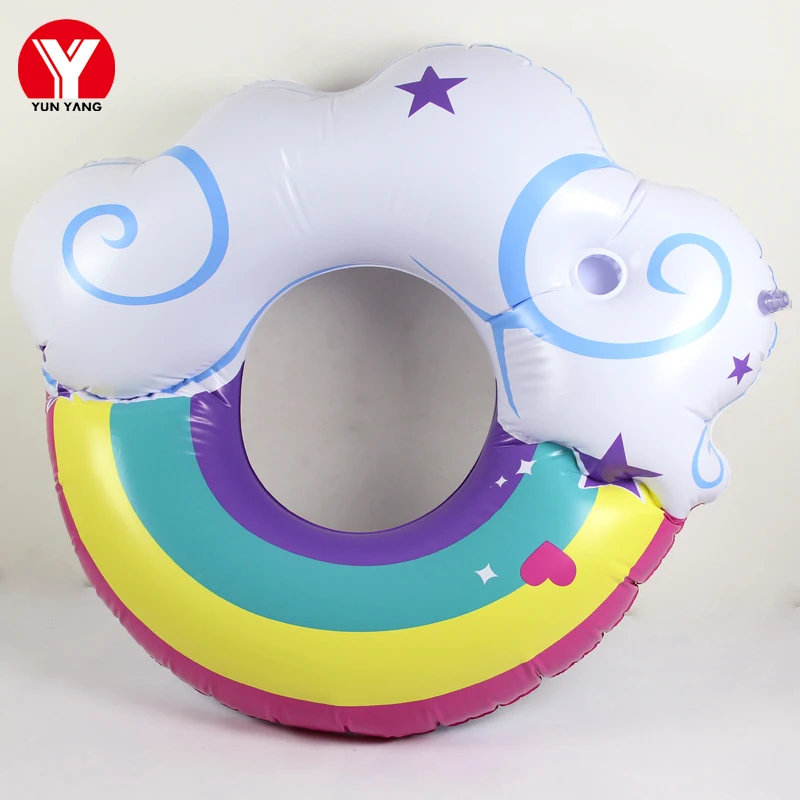 inflatable rainbow cloud swimming ring (1)