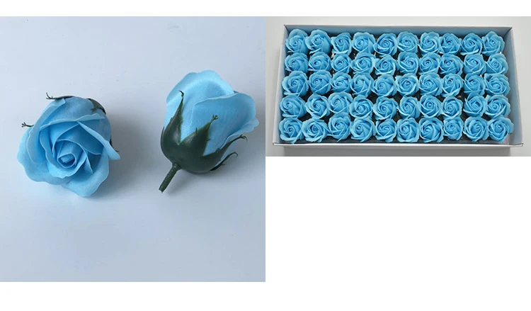 4,5 см светящаяся голова цветка розы светится в темноте искусственная Роза подарок на день Святого Валентина Сделай Сам свадебное украшение для дома - Цвет: Синий