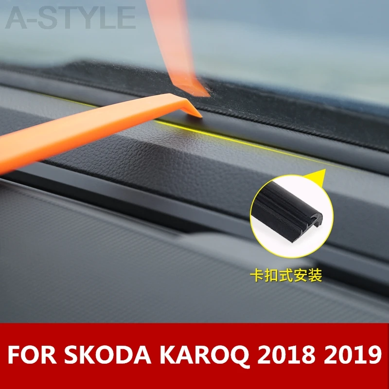 Для SKODA KAROQ резиновые Звукоизолированные пыле уплотнительная лента для Авто приборной панели лобовое стекло интерьера