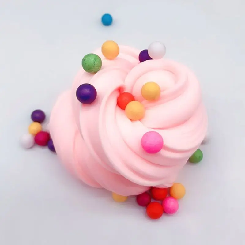 

New Two Colors Ice Cream Puff Slime Clay Slime Mud Foam Slime Beads Slime Gift