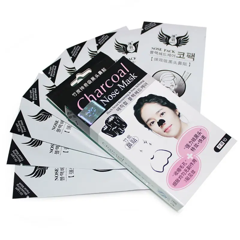 10pcs/Box Blackhead Strong Cleaner Moderate Bamboo Charcoal Nose Face Mask Strips Cleansing Pore Peel Off Pack Conk цена 10pcs/Box Blackhead Strong Cleaner Moderate Bamboo Charcoal Nose Face Mask Strips Cleansing Pore Peel Off Pack Conk цены онлайн