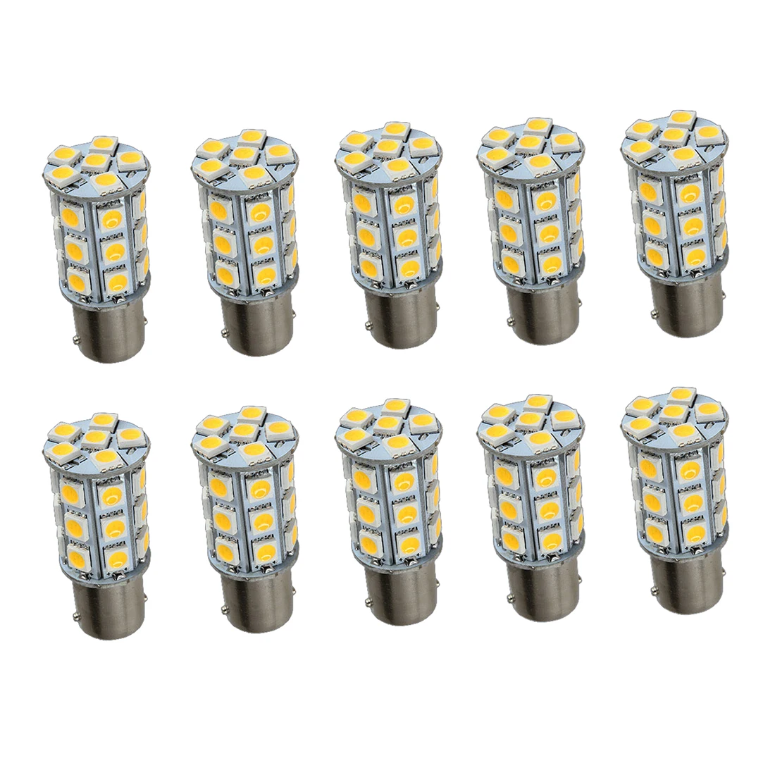 10X Warm White 27 SMD LED 1156 1141 1003 RV Camper Trailer Bulbsin Car