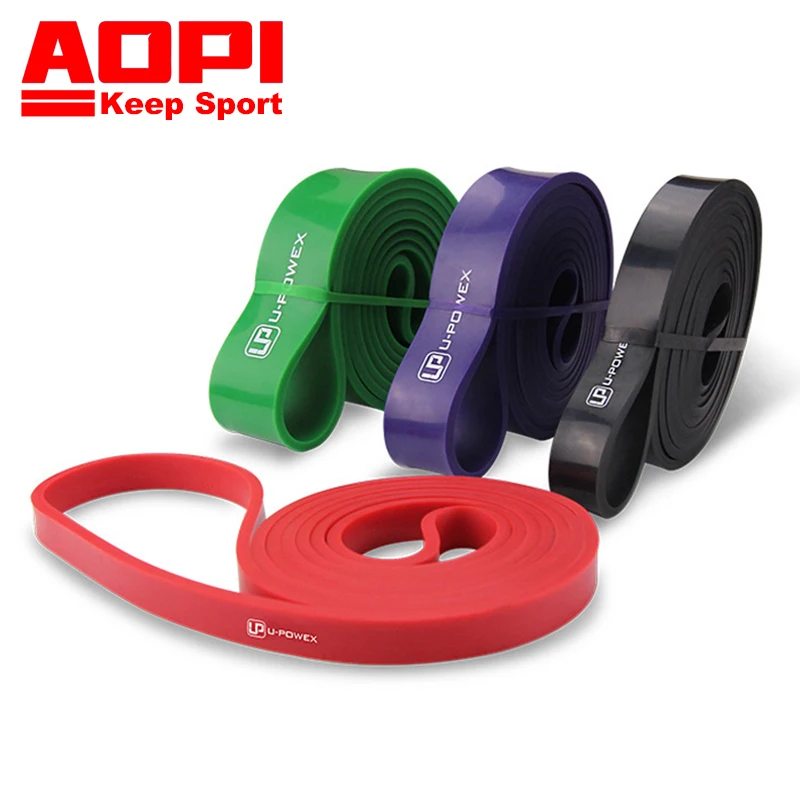AOPI Yoga Fitness Equipment Training Workout Band Crossfit Resistance Latex Band Rubber Loop Band Pilates Pull Up Exercise Bands