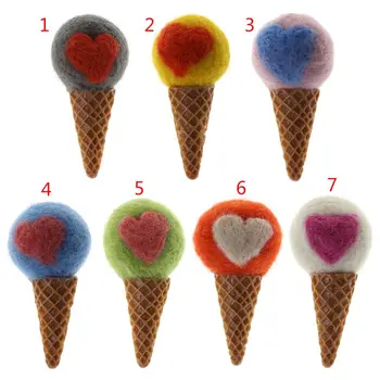 

3pcs Woolen Decoration DIY Felt Ice Cream Photography Props Crafts Handmade Baby Photo Supplies