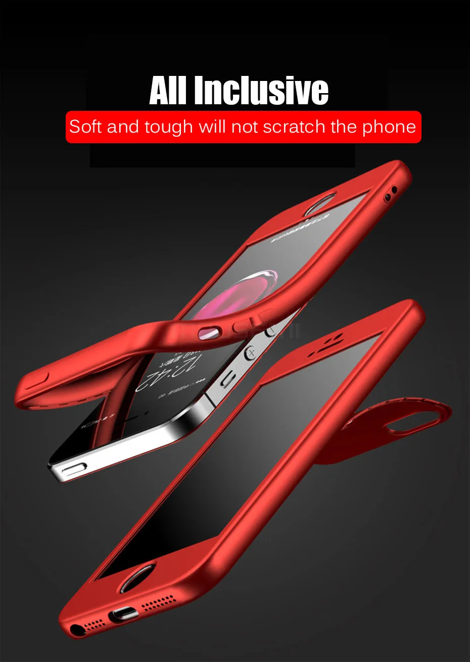 MOUSEMI For iPhone 6 6s 8 Plus Coque Phone Cases Silicone TPU Luxury Protection 360 Degree Full Body Cover Cases For iPhone 7 X (2)