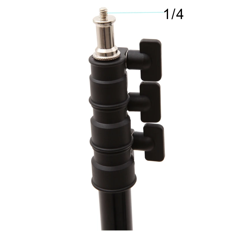 Falcon Eyes reversinės lempos trikojis 1.9M aukščio lengvas fotoaparato vaizdo šviesos stovas 4 sekcijos nešiojamas reguliuojamas DSLR LMC-1900 ightpro sunkiųjų metalų 2m šviesos stovas maksimalus apkrovos 5KG fotoaparato stendas Soft
