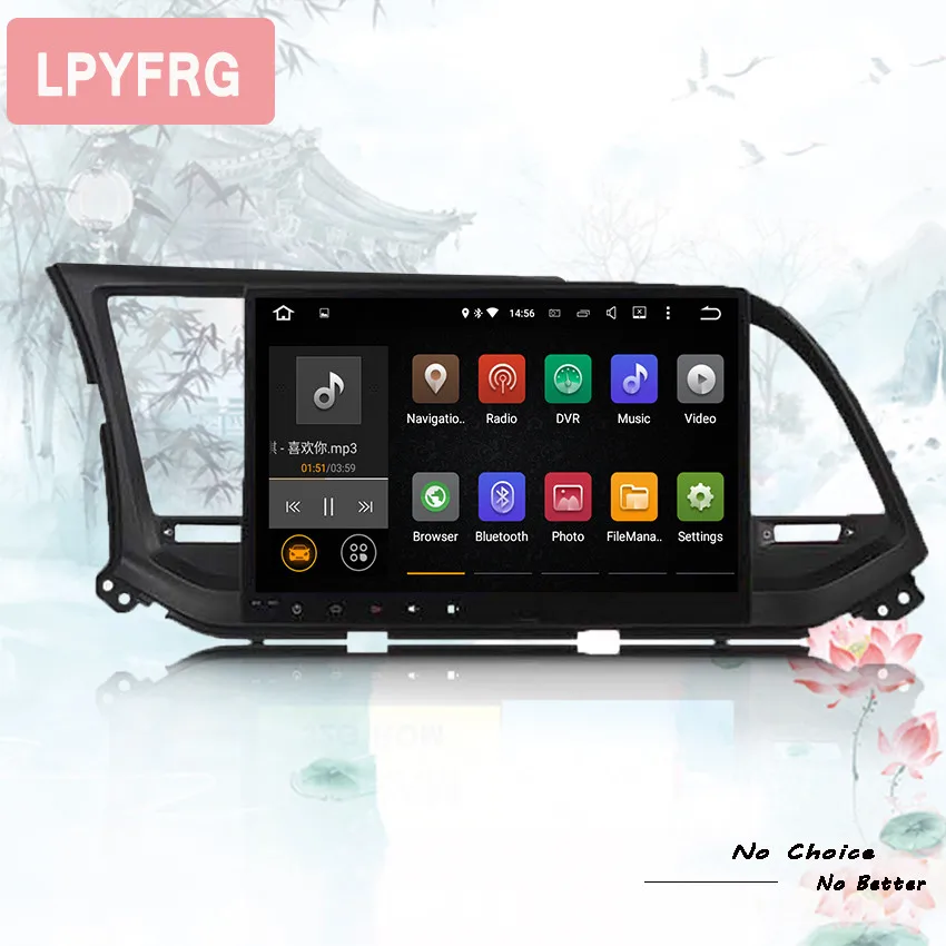 Flash Deal octa core 4GB RAM android 9.0 car DVD multimedia for HYUNDAI ELANTRA 2016 2017 autoradio car stereo head units With map SD USB 1