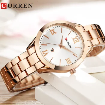 

Women Watches luxury Rose Gold Quartz Ladies watch relogio feminino Fashion Curren Brand Women Clock Wrist Watches for women New