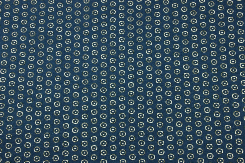 Половина двора японский темно-синий Принт утолщаются хлопчатобумажная ткань, ручной работы DIY лоскутное рот Золотая посылка мешок ткань A828