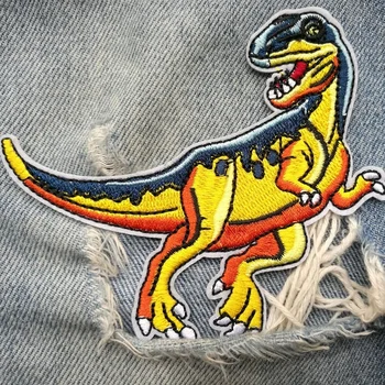 

1 PIC 9.5*9.5CM embroidered cloth embroidered cartoon dinosaur clothing patch Clothes Accessories
