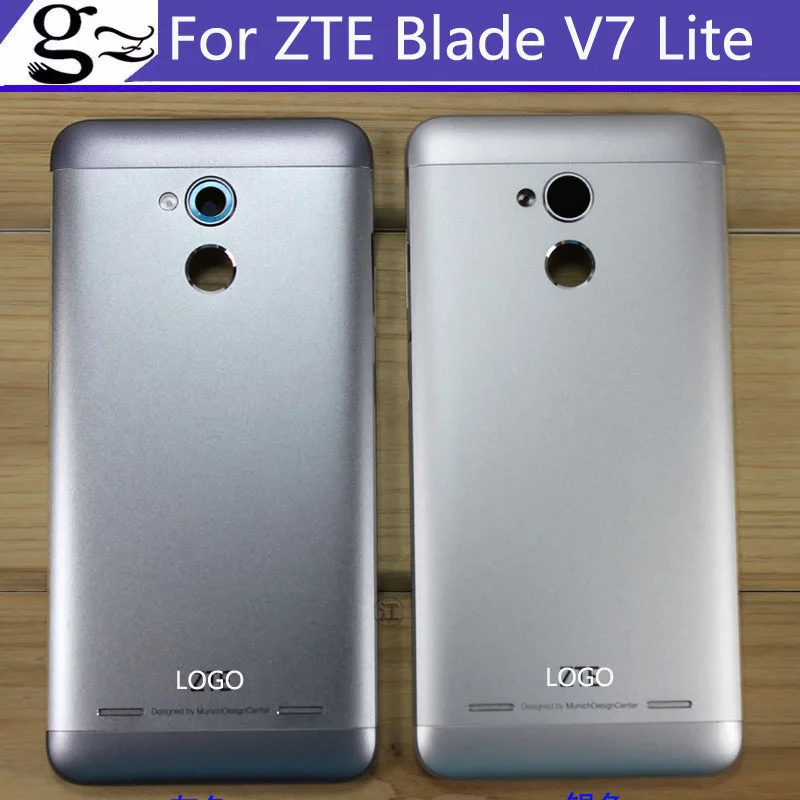 С логотипом задняя крышка батареи для zte Blade V7 lite задняя крышка корпуса двери чехол без задней камеры стекло запасные части